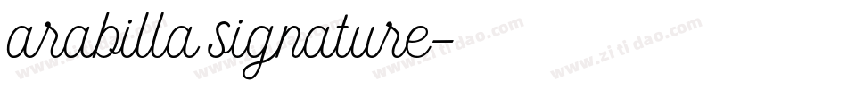arabilla signature字体转换